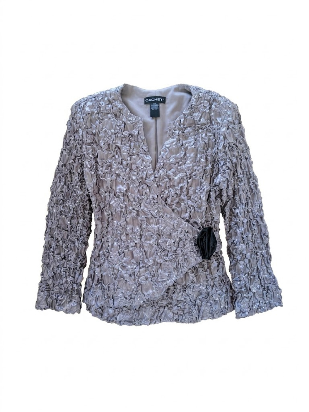 Cachet Crinkle Elegant Evening Top